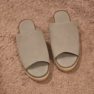 Gray Slide Sandals